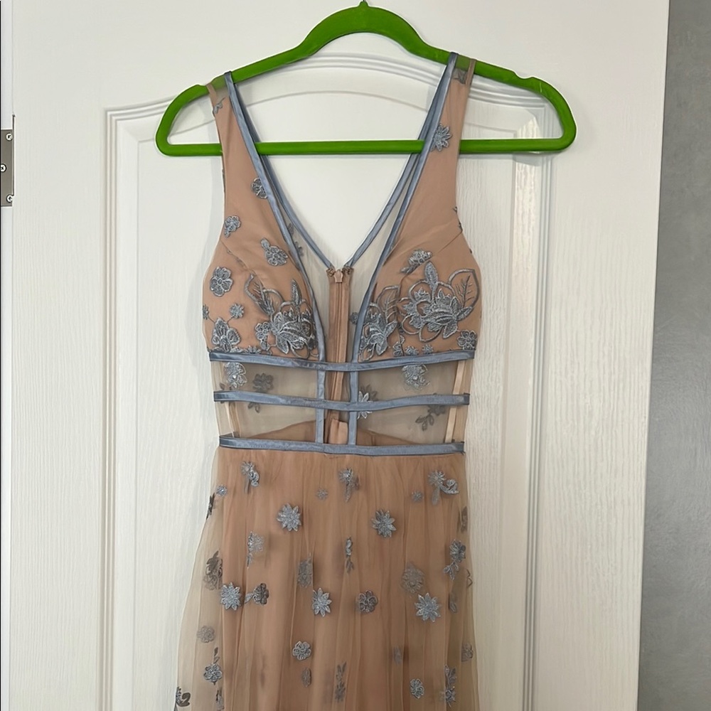 Elegant Sheer Floral Gown
